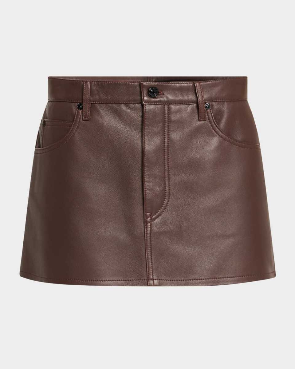 The Leather Mini Skirt